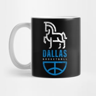 Cool Modern Blue Dallas Mavericks Basketball fan gift Mug